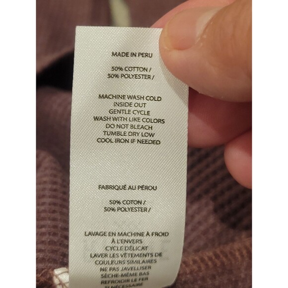 NWT Rhone Waffle Henley Long Sleeve Men's Shirt XLarge Grape Shake Heather Snaps - Picture 8 of 8